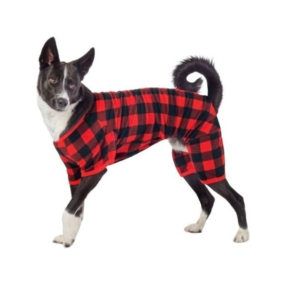 Nwt Medium Wondershop Plaid Fleece Cat And Dog Pet Pajamas Winter - Picture 1 of 6